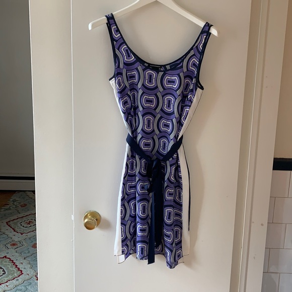 Club Monaco Purple Print Silk Dress - Picture 2 of 7